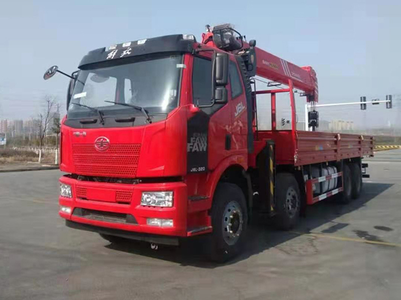 Cheap Price FAW 8X4 14tons  Crane Truck