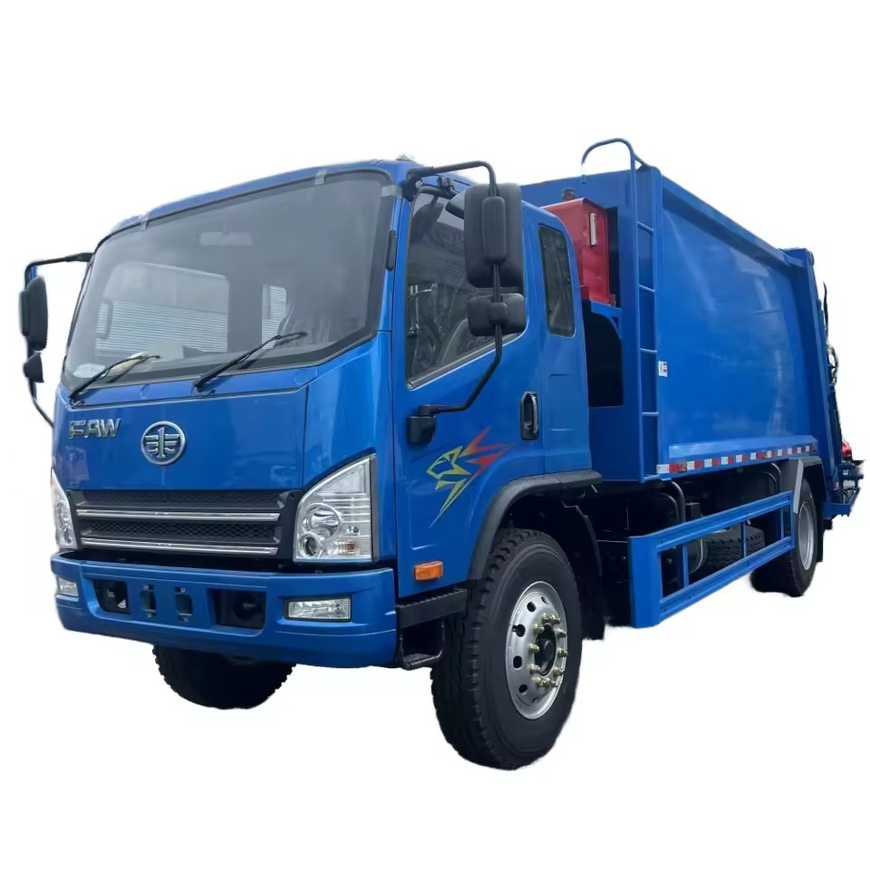 Best-Selling Jiefang FAW Compressed Garbage Processing Truck 4x2 Diesel EU5 Manual Compactor 9100kg 