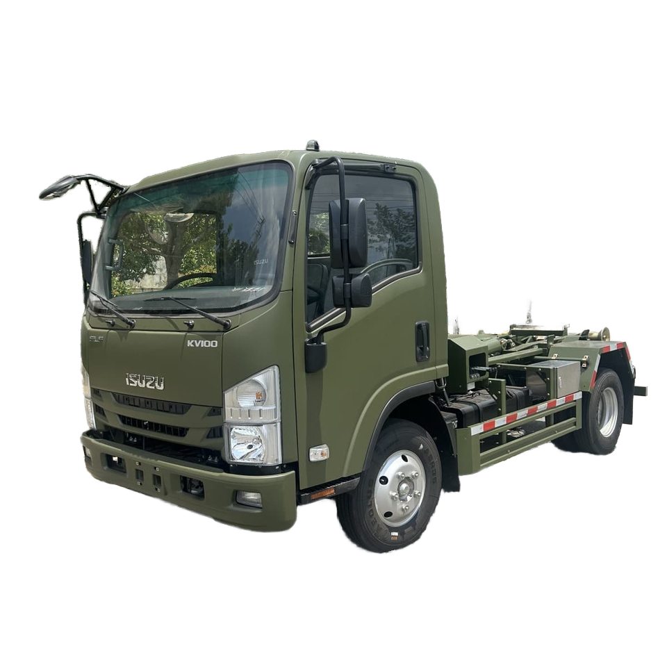 Isuzu Skip Loader Truck 4-6m³ , Hook Lift System for Waste/Construction , Euro 5 Diesel Engine