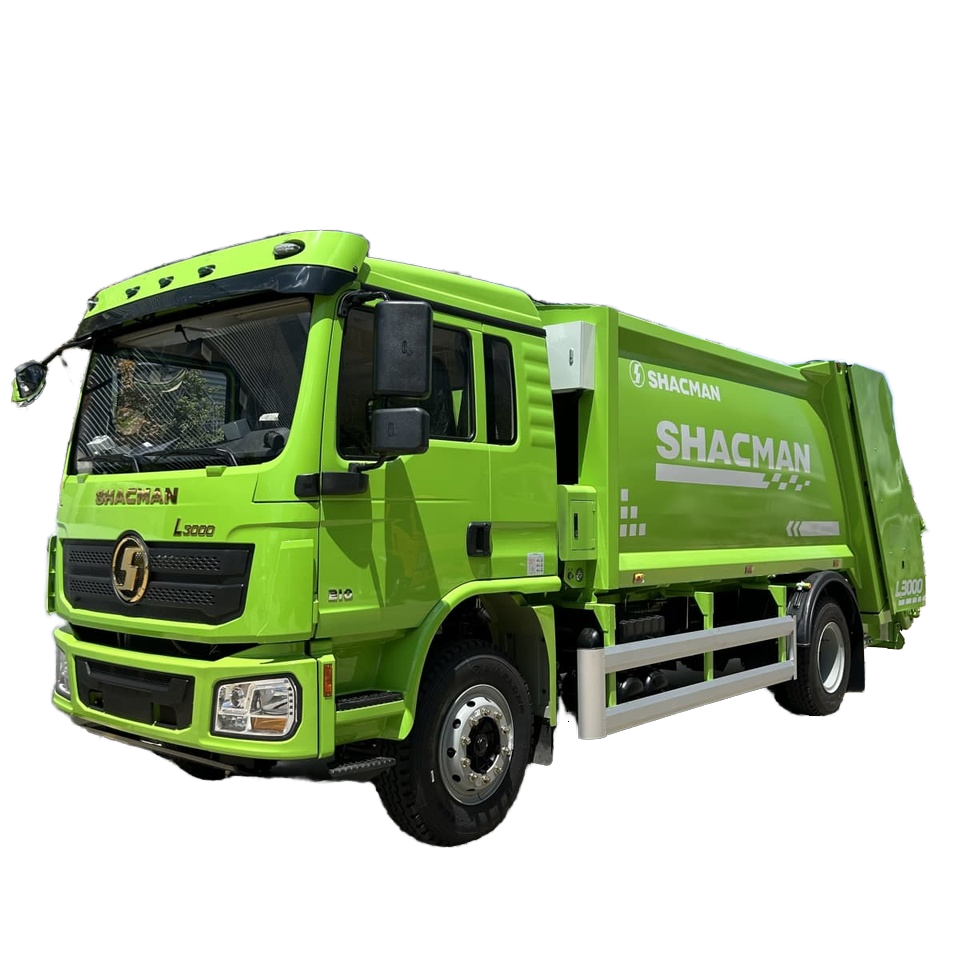 SHACMAN 12CBM Rear Loader Garbage Truck , Hydraulic Compaction System , High-Efficiency Waste Collec