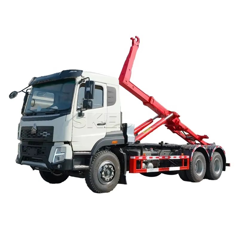 Howo 30 Ton Hook Lifting Garbage Loading Truck 6x4 Hydraulic System Arm Roll Off Auto Type Garbage T