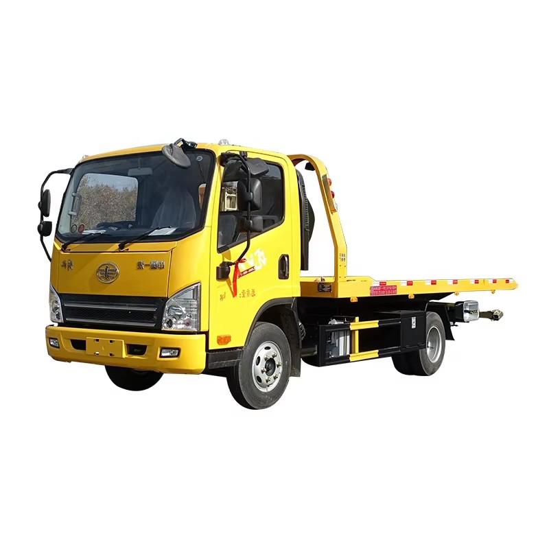 FAW 5 Ton Flatbed Towing Wrecker Truck 4x2 Road Wrecker Truck for Vehicle Rescue