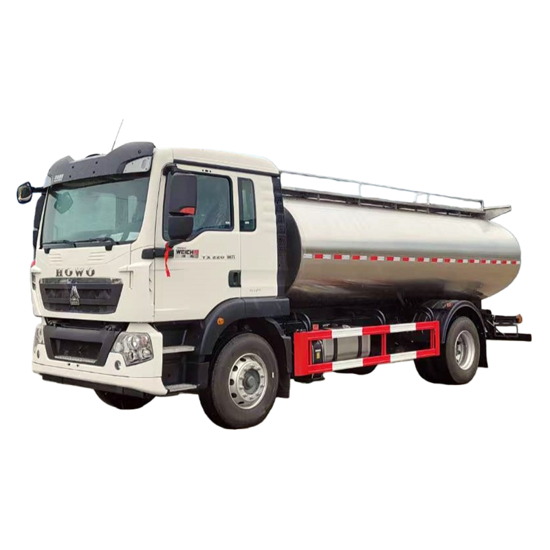 Brand New Sinotruk Howo 4X2 15000L Milk Tanker Truck 15m³ Stainless Steel Milk Transportation Truck 