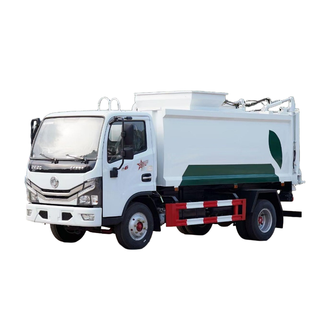 Dongfeng 8CBM Manual Compression Garbage Truck Leak-Proof Design Side-Loading Municipal/Domestic Was