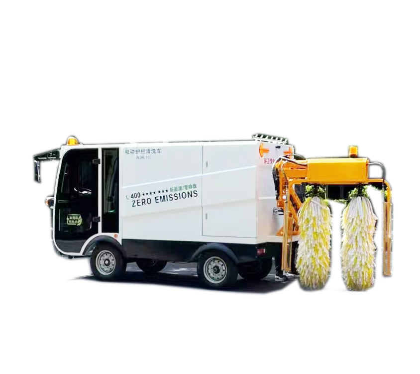 Self-Powered Electric Guardrail Cleaning Truck with Double Side Brushes New Energy Vehicle